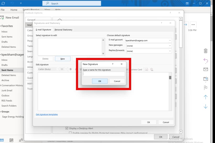 Outlook Screenshot - 5